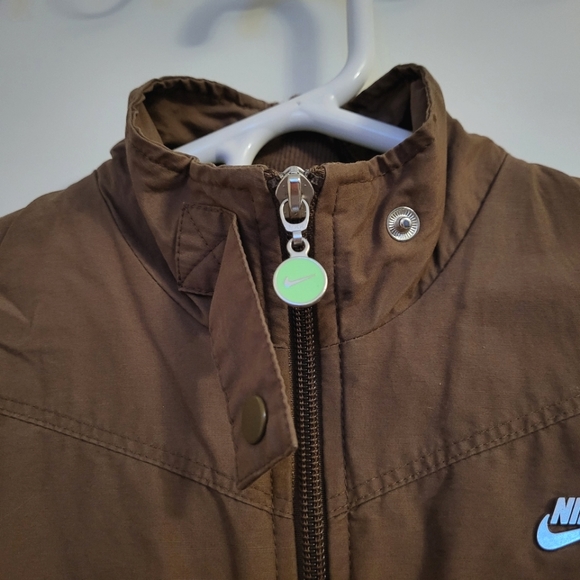 Nike Women Motorcycle Brown Full Zip Two-Way Jacket Vest Top - Picture 4 of 16